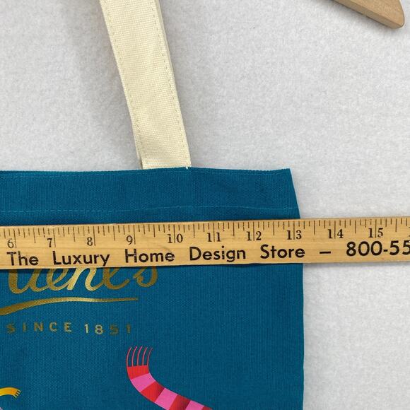 KIEHLS Limited Edition Art Janine Rewell Reusable Canvas Tote Shopping Bag Blue - Picture 11 of 13